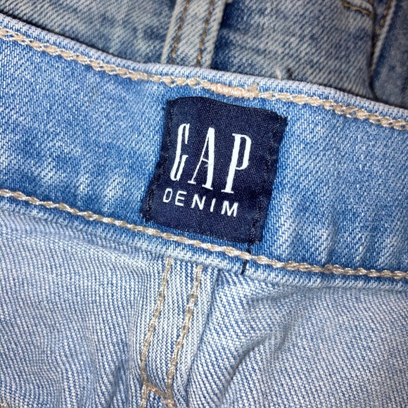 Gap Light Wash Trouser Style High Rise Denim Jeans Size 8 Petite - Picture 6 of 8